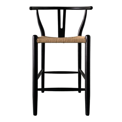 Set of Two Layla Counter/Bar Stool - Black and Natural - Rug & Weave