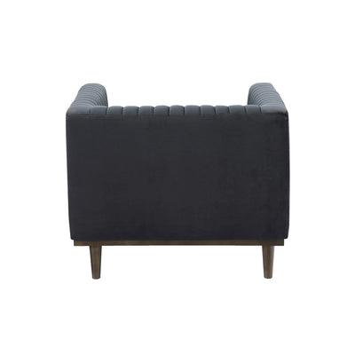 Velvet Accent Chair - Black - Rug & Weave