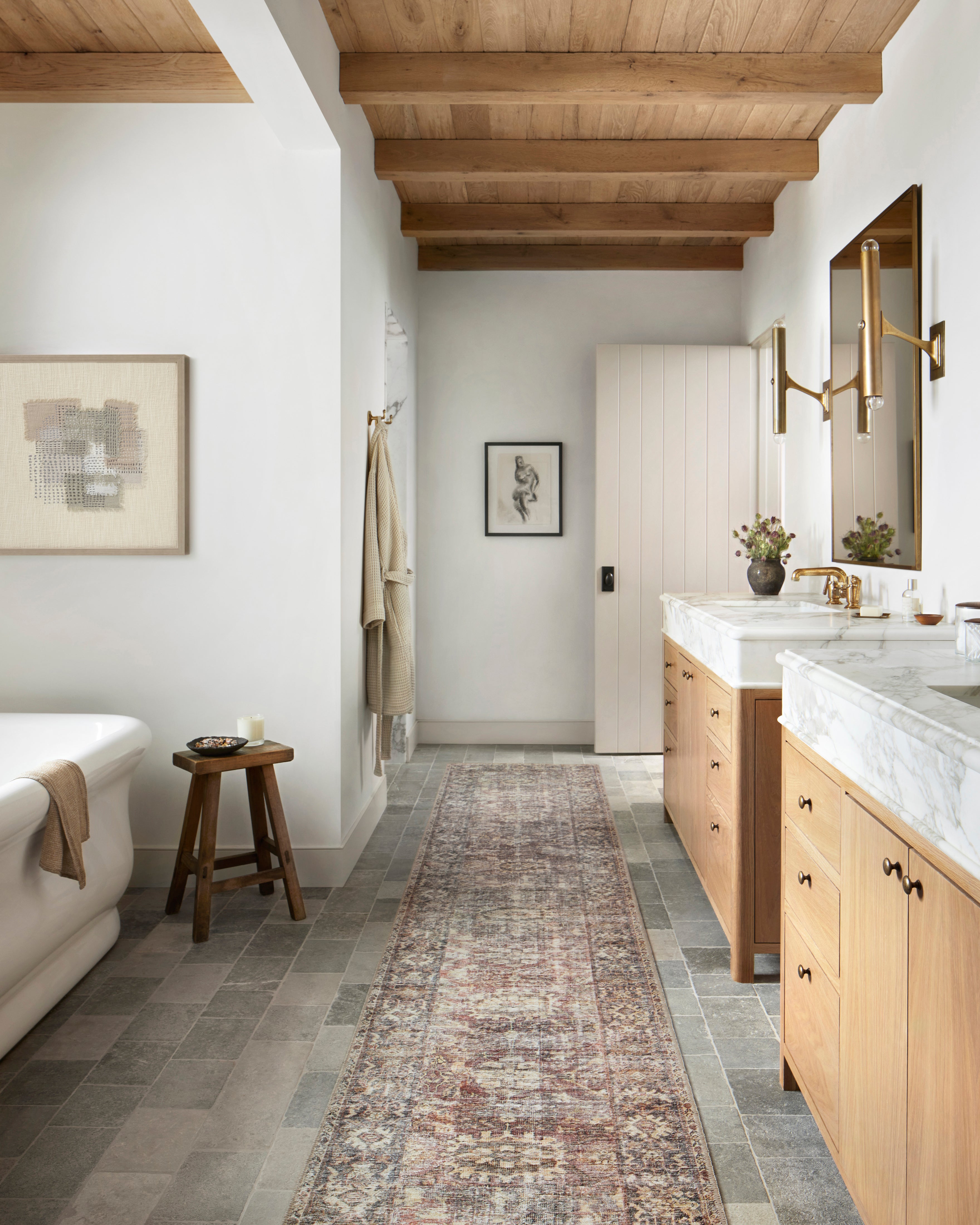 Amber Lewis x Loloi Georgie Bordeaux / Antique Rug - Rug & Weave