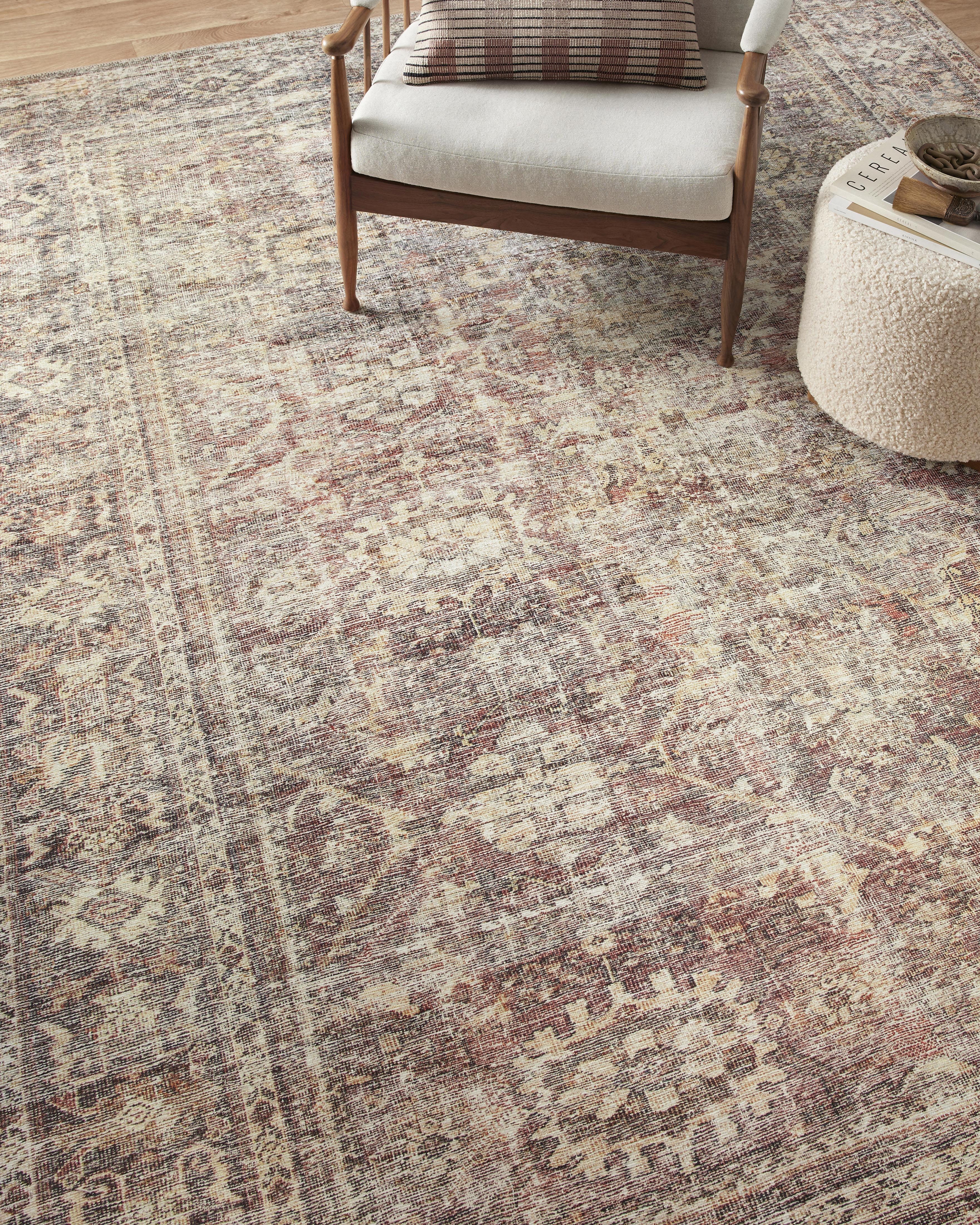 Amber Lewis x Loloi Georgie Bordeaux / Antique Rug - Rug & Weave