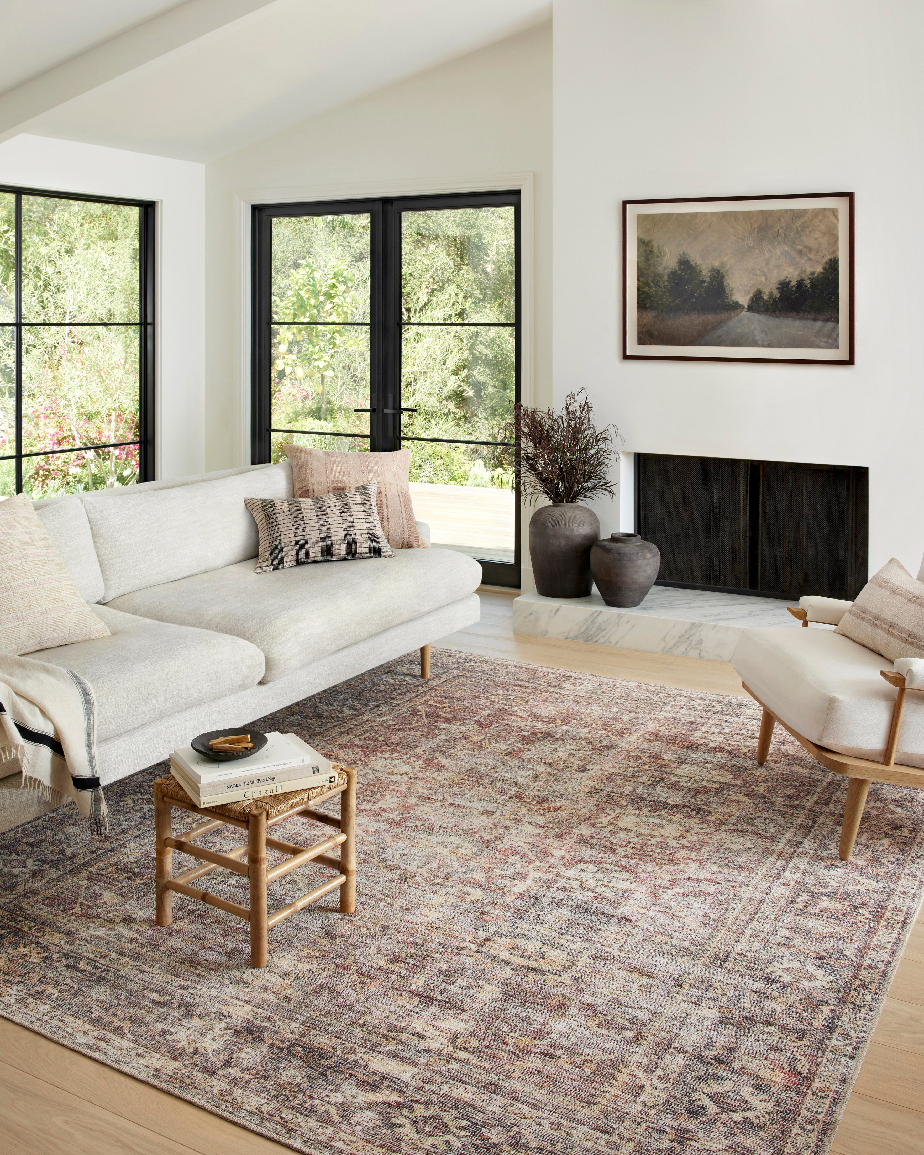 Amber Lewis x Loloi Georgie Bordeaux / Antique Rug - Rug & Weave