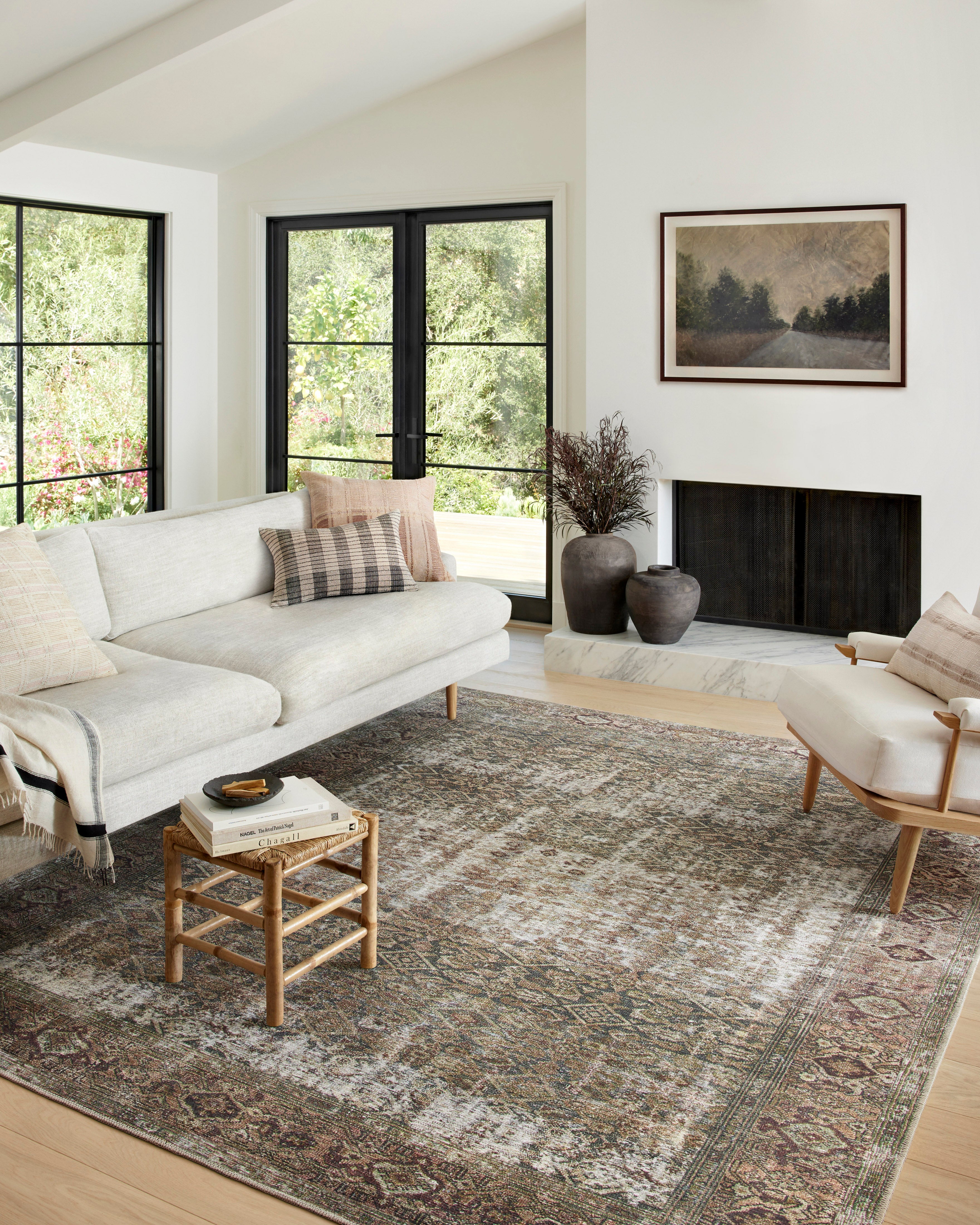 Amber Lewis x Loloi Georgie Moss / Salmon Rug - Rug & Weave