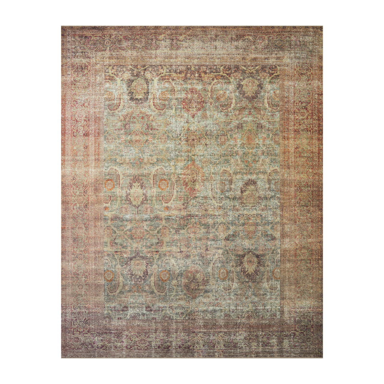Amber Lewis x Loloi Georgie Jade / Sunset Rug 0-patterned rugs Loloi 18" x 18" sample