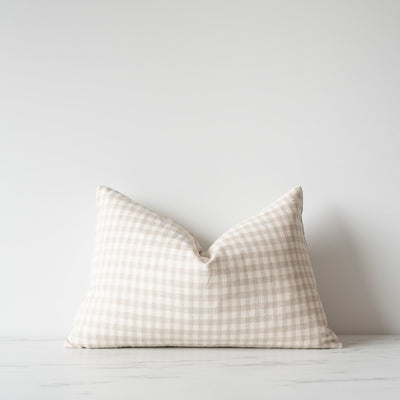 Rug & Weave made Gingham Linen Pillow Cover
