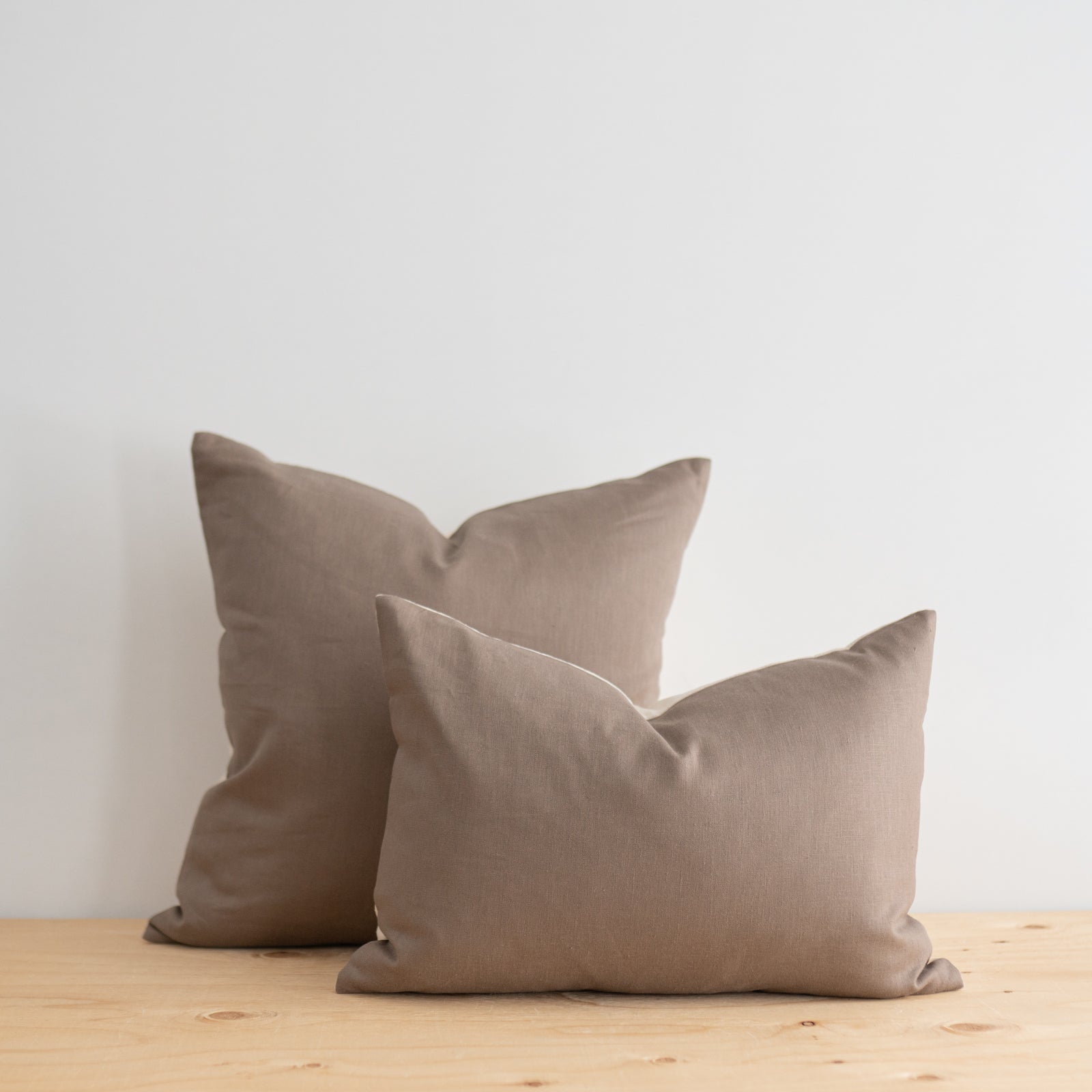 Greige Linen Pillow Cover
