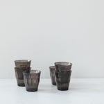 Short Grey Picardie Glass Tumbler Set - Rug & Weave