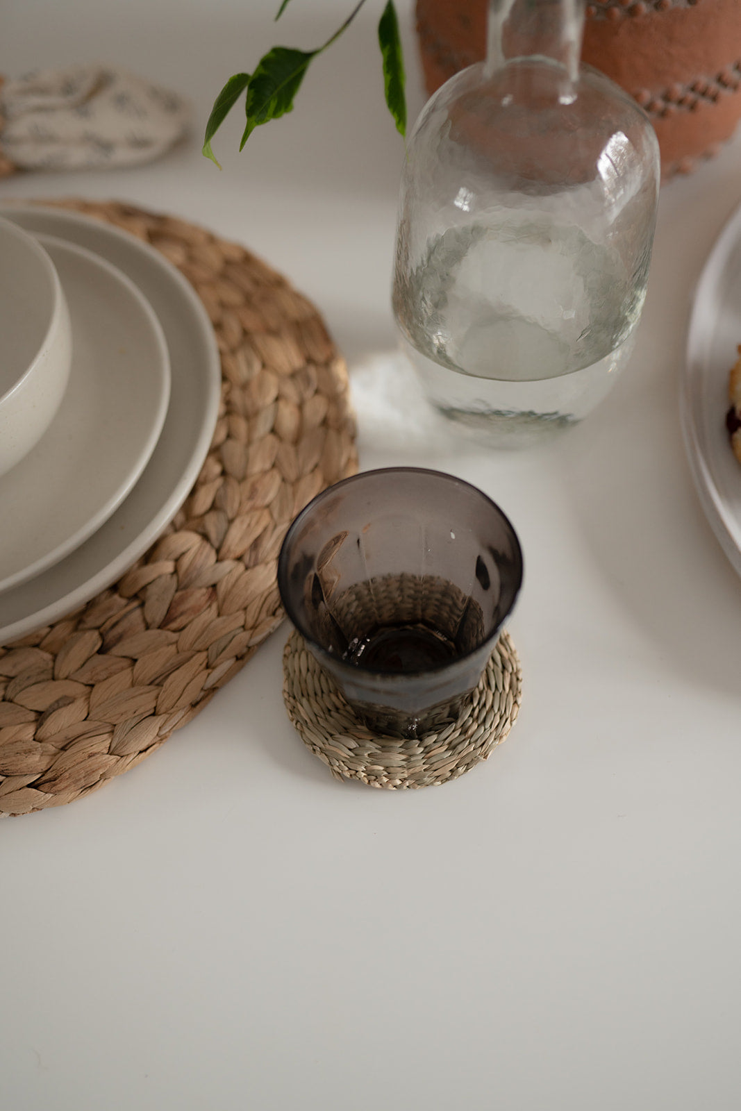 Short Grey Picardie Glass Tumbler Set - Rug & Weave