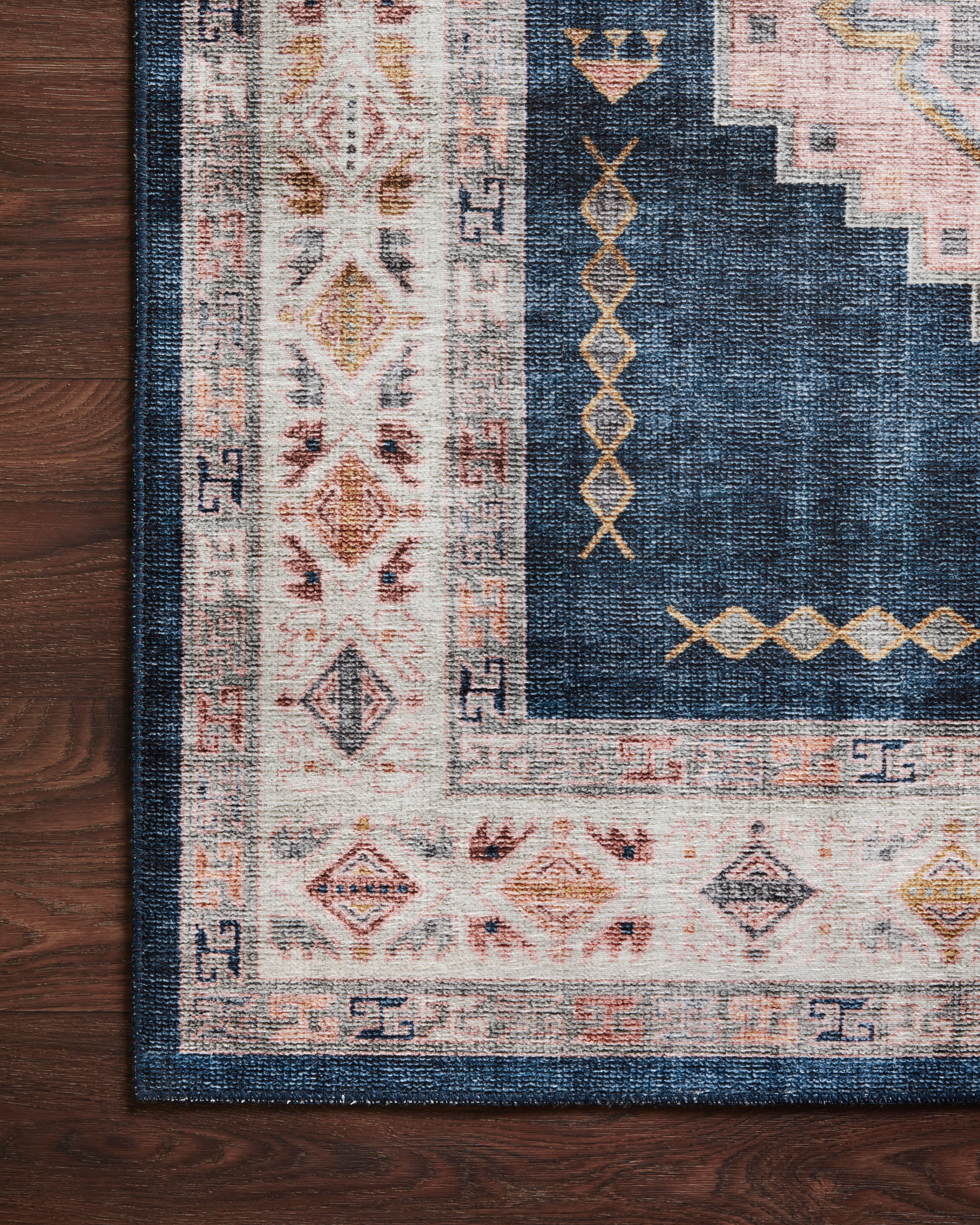Loloi Heidi Denim / Blush Rug - Rug & Weave
