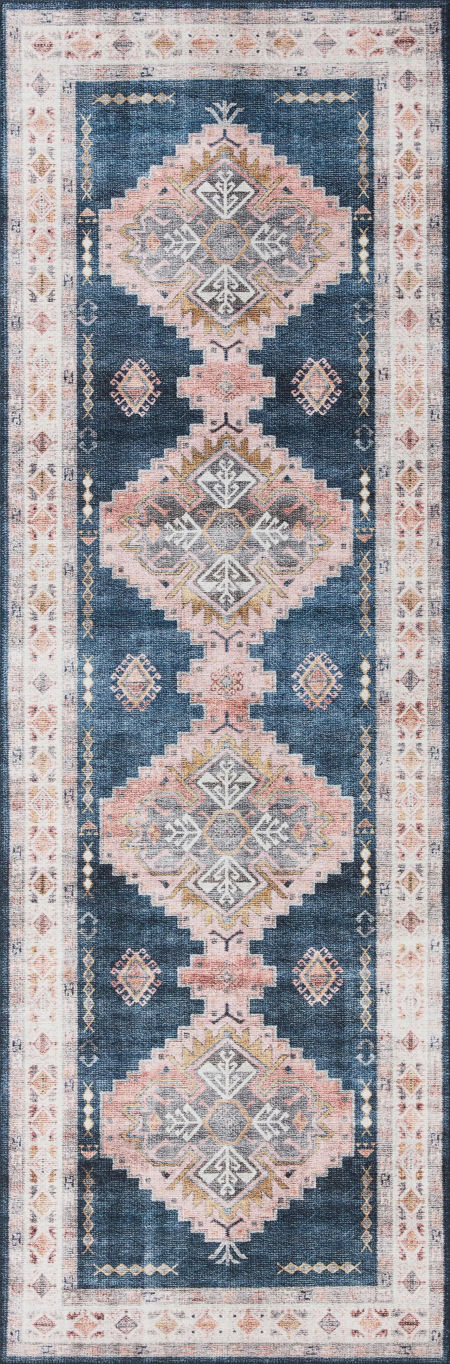 Loloi Heidi Denim / Blush Rug - Rug & Weave