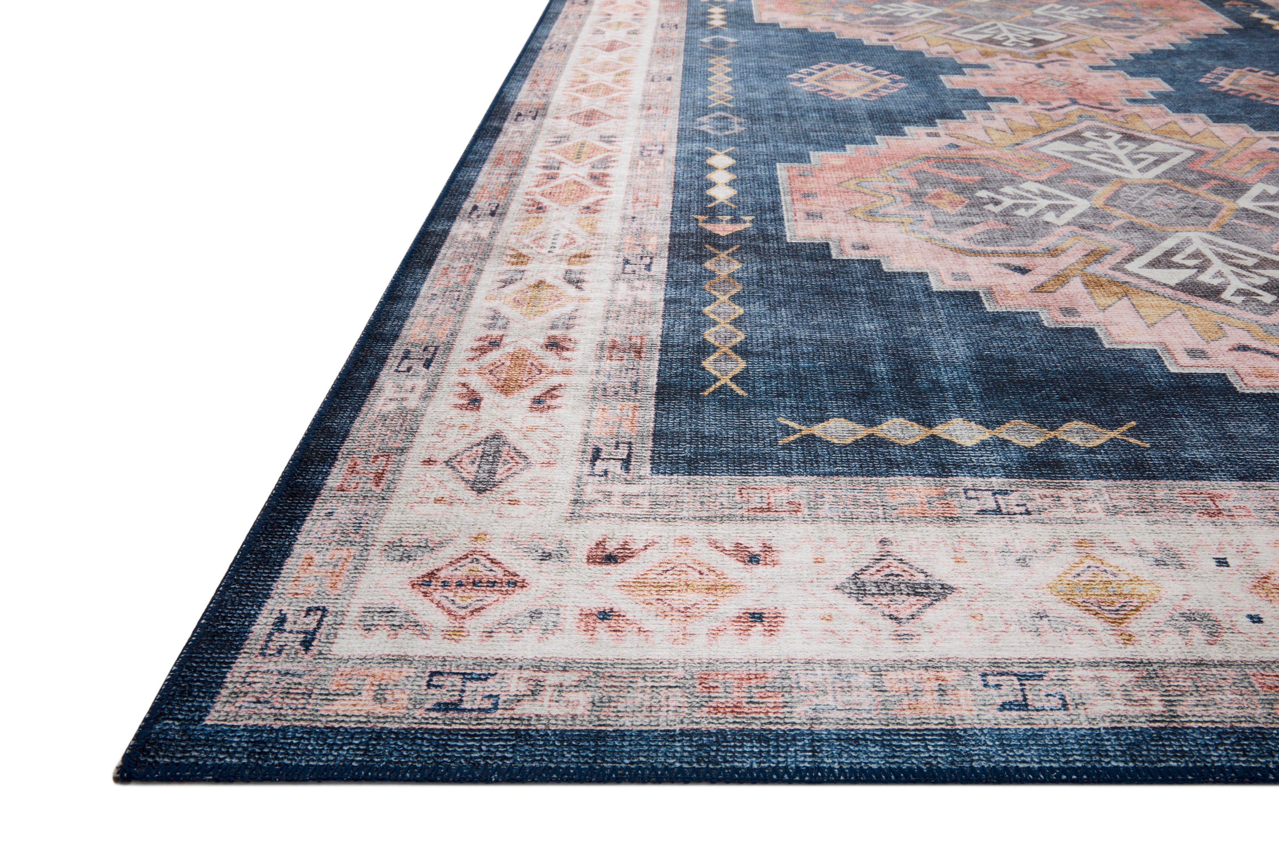Loloi Heidi Denim / Blush Rug - Rug & Weave