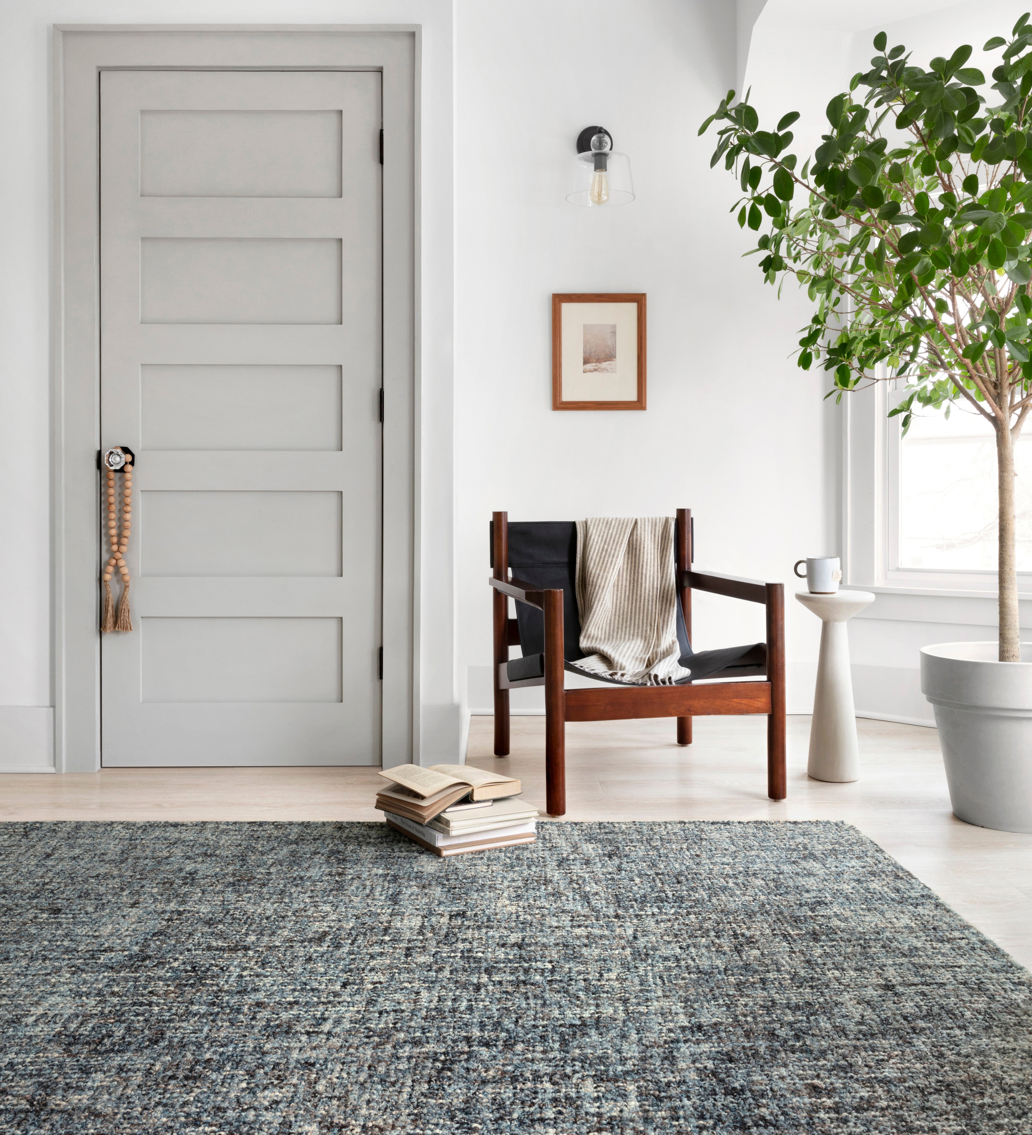 Loloi Harlow Denim / Charcoal Rug RUGS - Wool Loloi