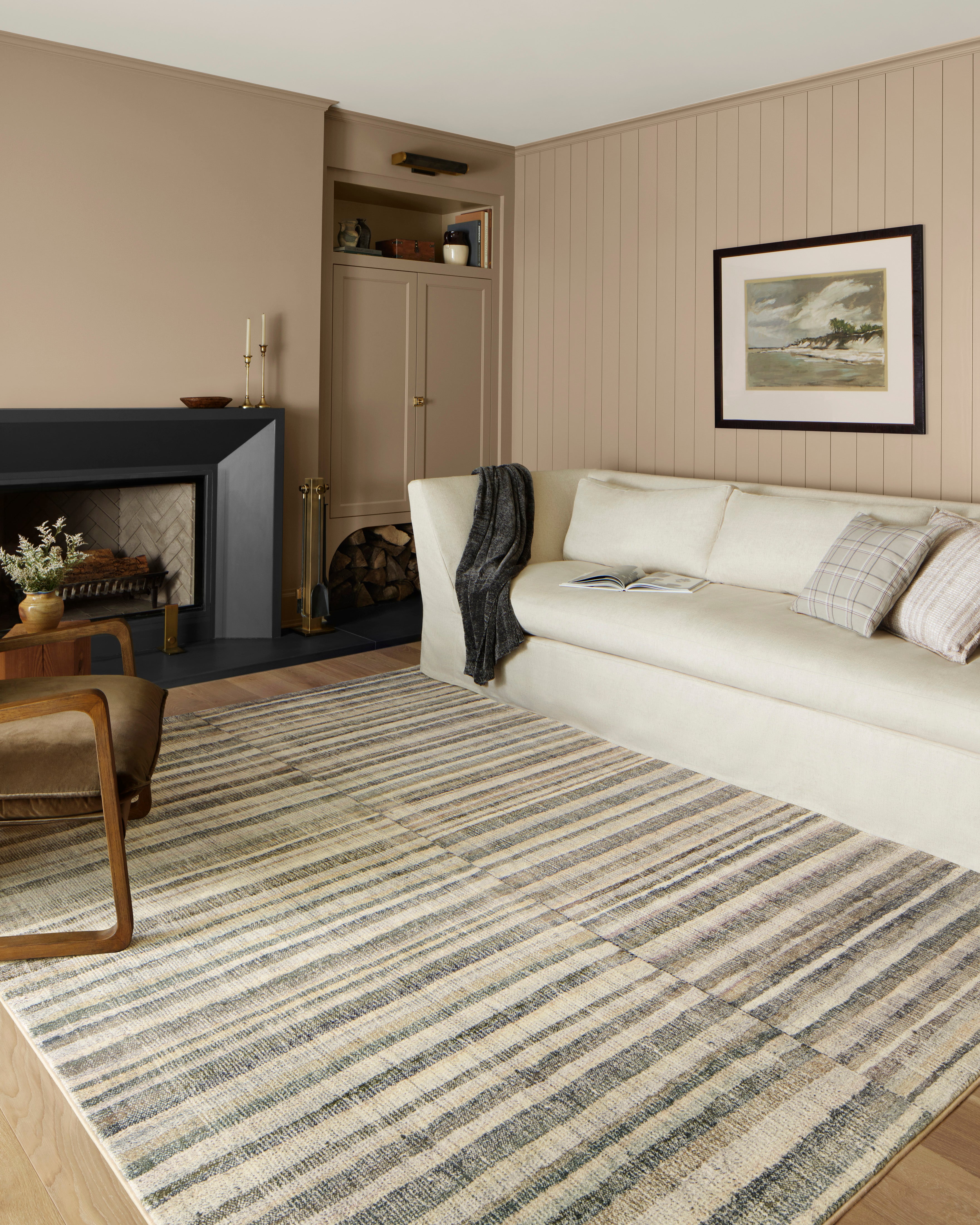 Chris Loves Julia x Loloi Humphrey Natural / Moss Rug - Rug & Weave
