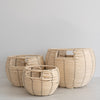 Hand-Woven Striped Seagrass Baskets - Rug & Weave