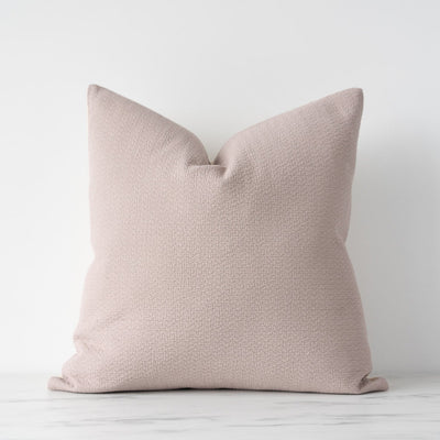 Neutral beige woven square pillow cover