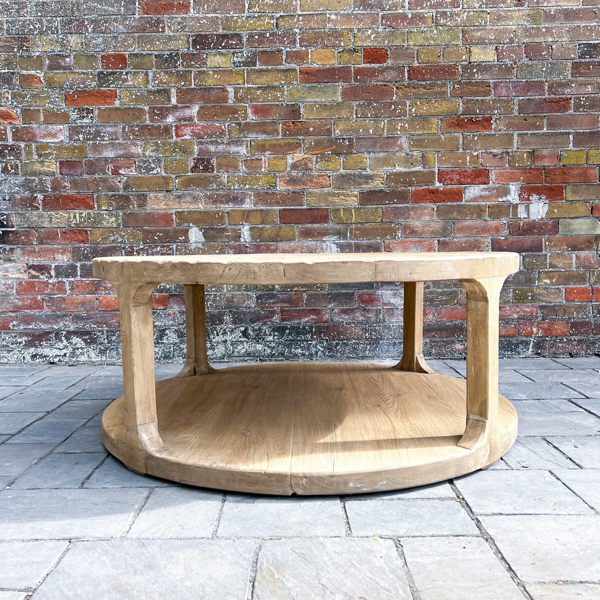 Clara Reclaimed Wood Round Coffee Table - Rug & Weave