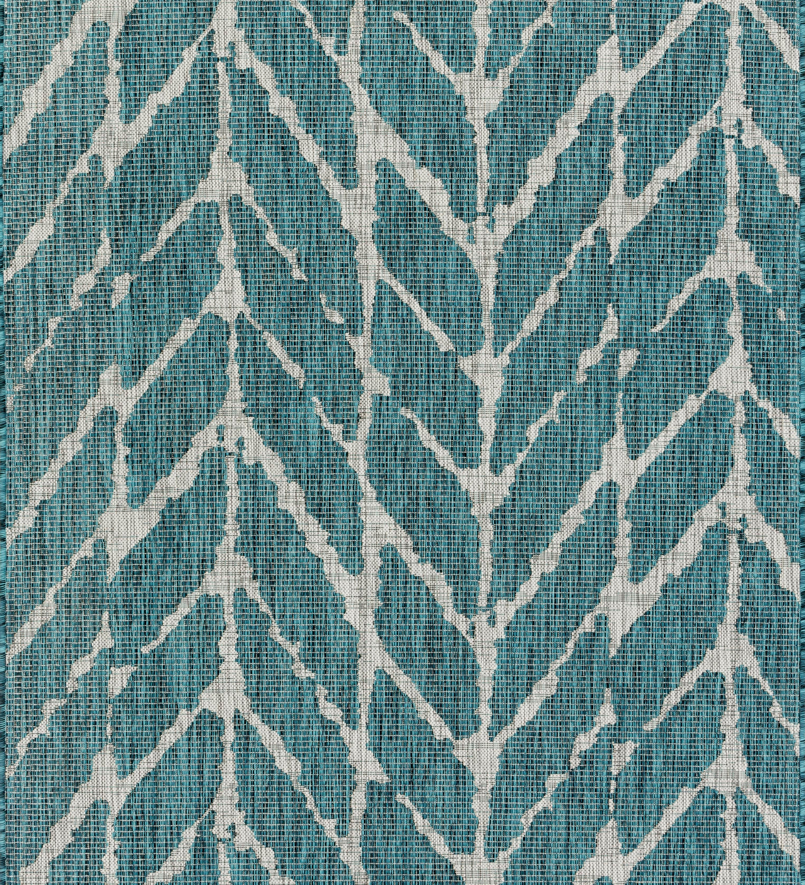 Loloi Isle Teal / Grey Rug 5-Rugs - indoor/outdoor Loloi