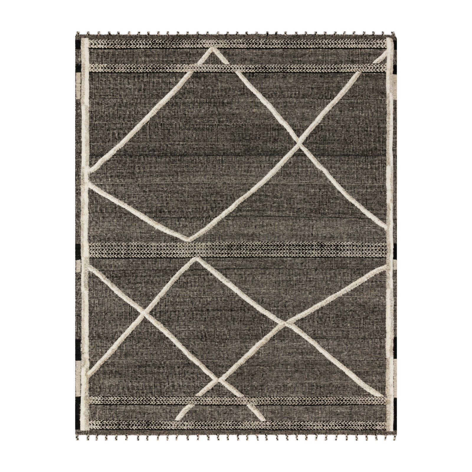 Loloi Iman Beige / Charcoal Rug RUGS - patterned Loloi 18" x 18" sample