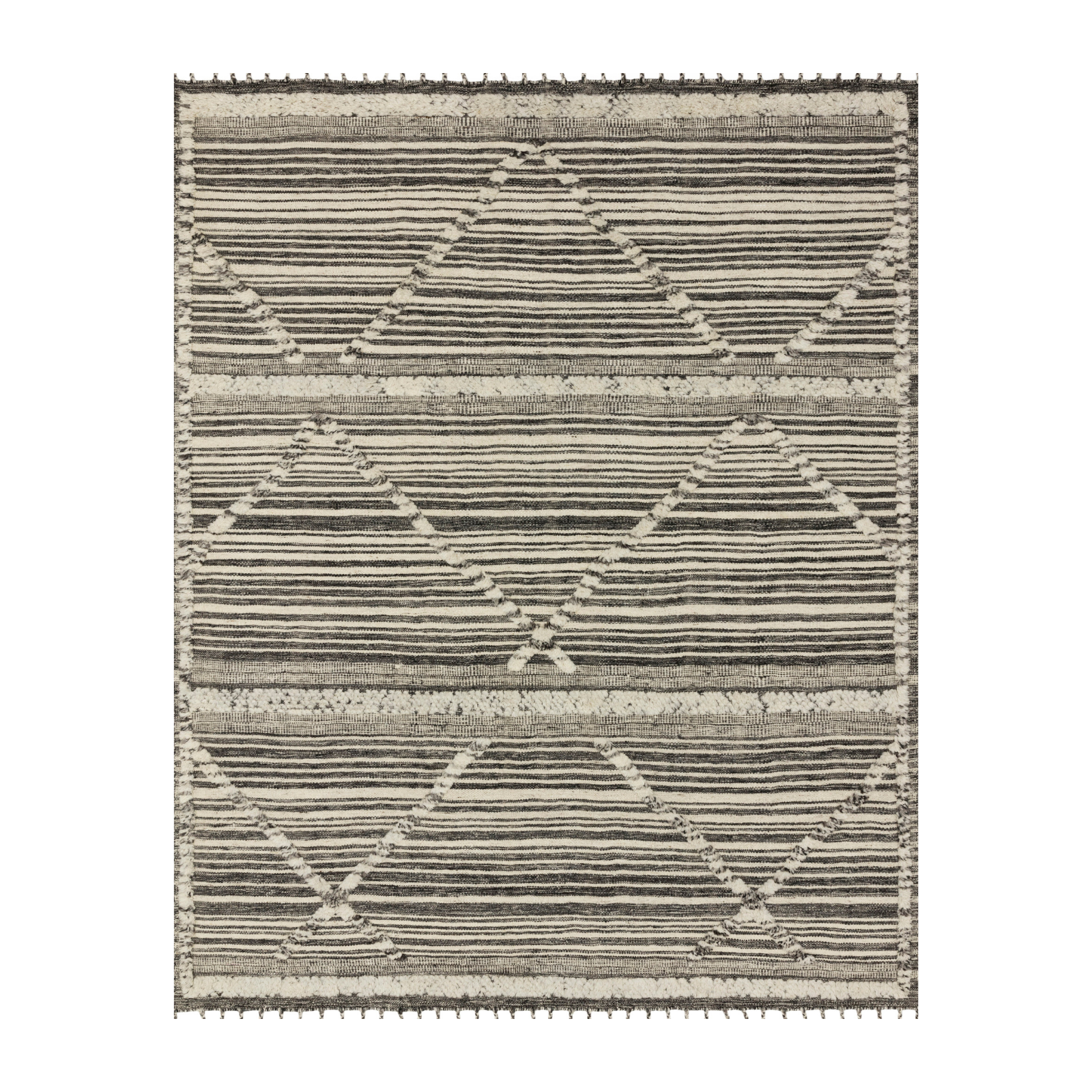 Loloi Iman Ivory / Charcoal Rug RUGS - patterned Loloi 18" x 18" sample