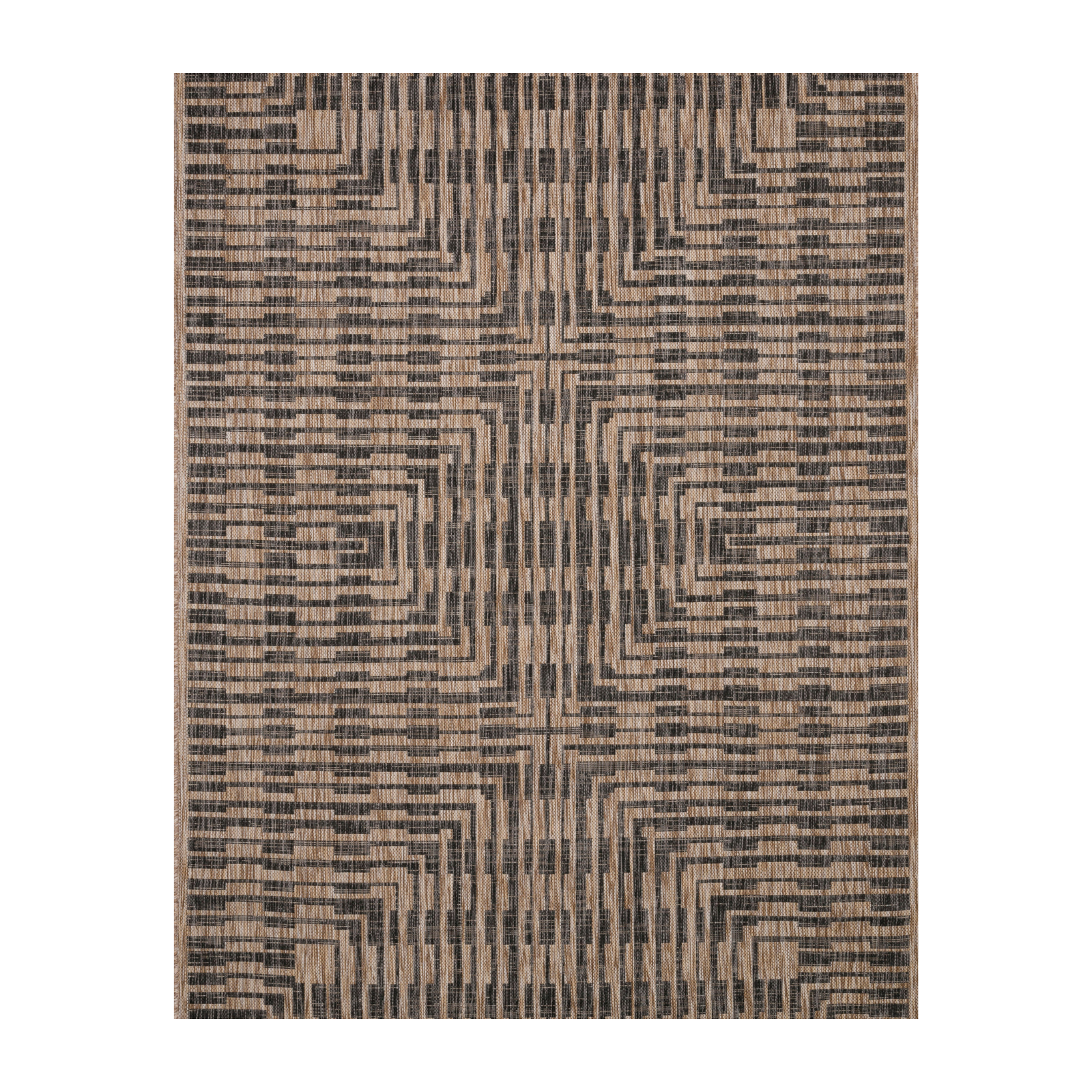 Isle Brown / Black Rug 5-Rugs - indoor/outdoor Loloi 18" x 18" sample