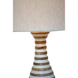 Alexa Carved Wood Table Lamp - Rug & Weave