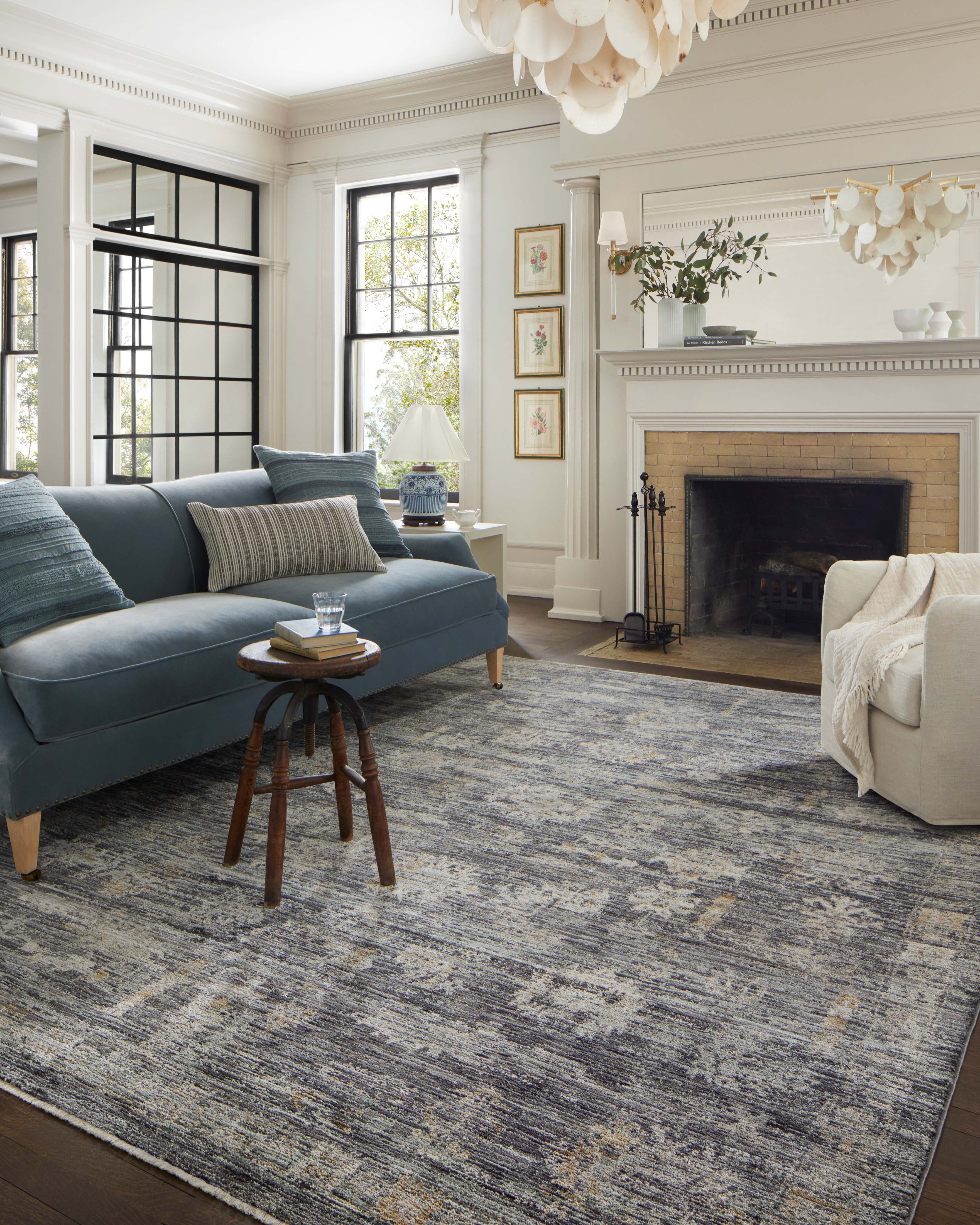 Jean Stoffer x Loloi Katherine Ink / Jade Rug 0-patterned rugs Loloi