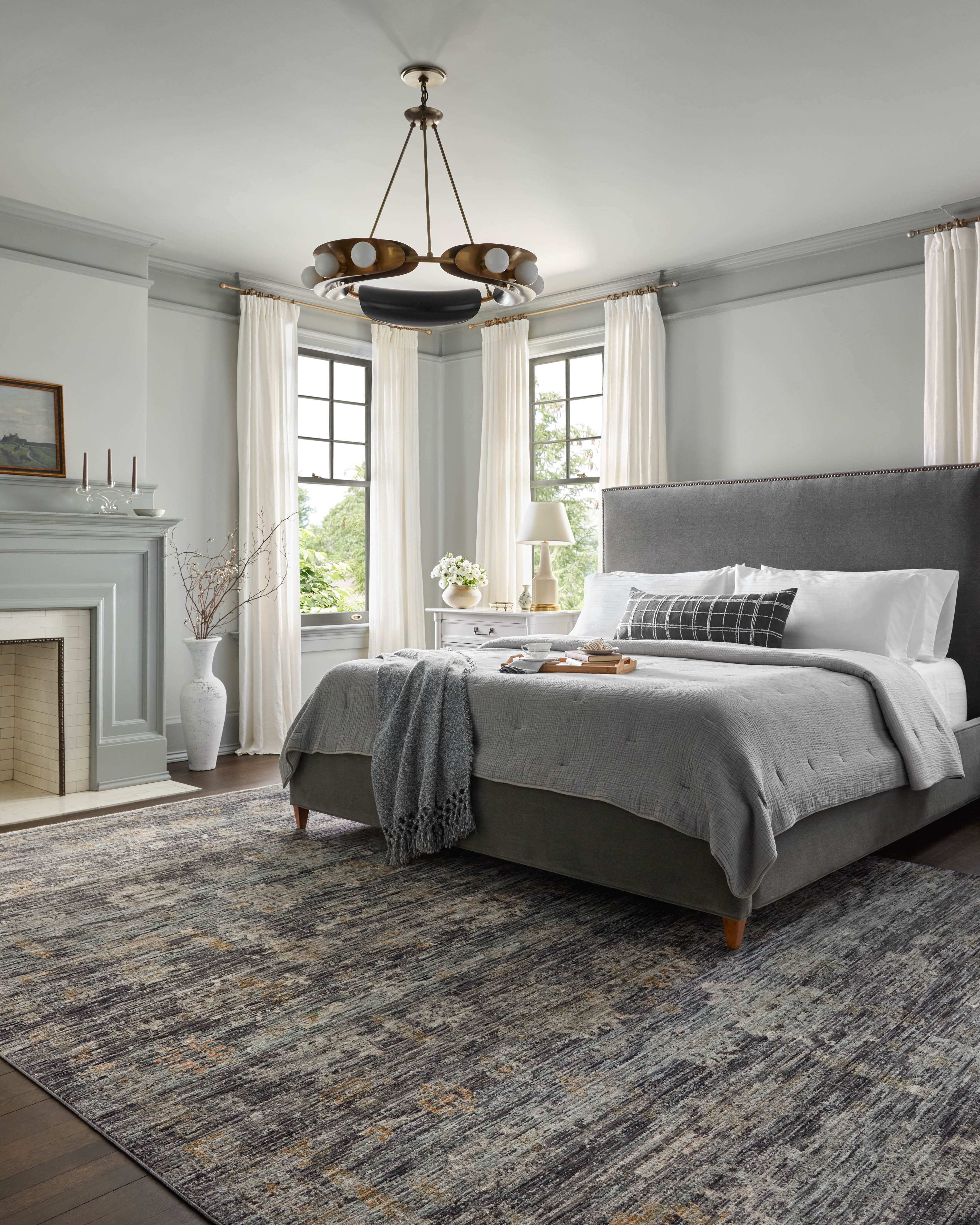Jean Stoffer x Loloi Katherine Ink / Jade Rug 0-patterned rugs Loloi