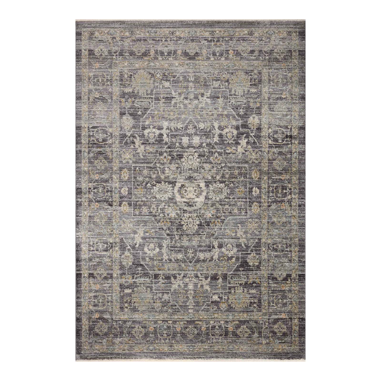 Jean Stoffer x Loloi Katherine Midnight / Tobacco Rug 0-patterned rugs Loloi 18" x 18" Sample