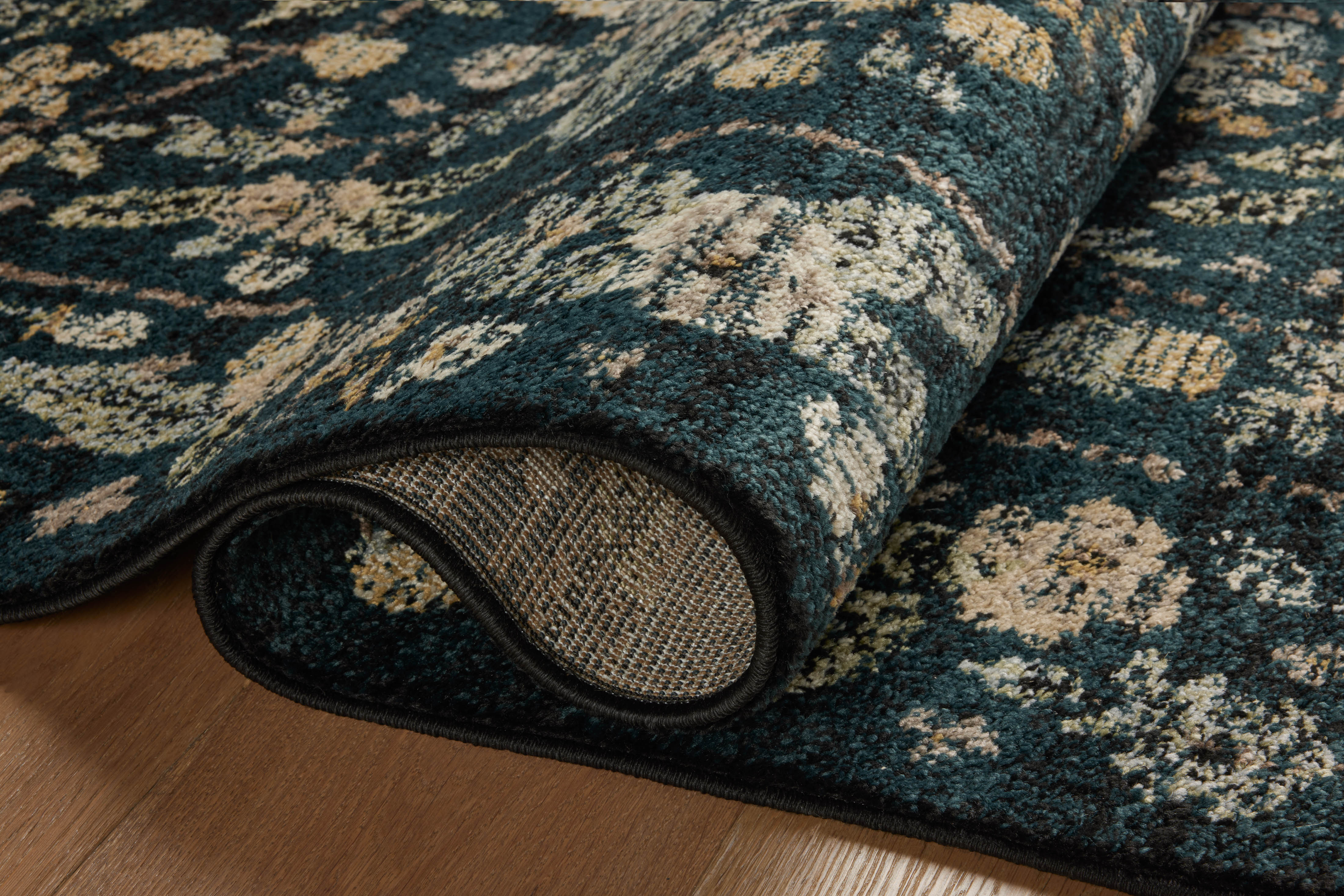 Rifle Paper Co. x Loloi Laurel Peacock Garden Navy Rug 0-RUGS-patterned Loloi