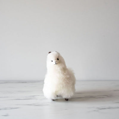 Larry the Standing Alpaca - White - Rug & Weave