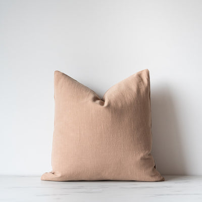 Latte Linen pillow cover 22x22