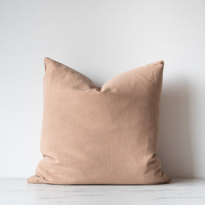 Latte Linen pillow cover 25x25