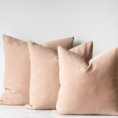 Latte Linen pillow covers