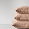 Stacked Latte Linen pillow covers