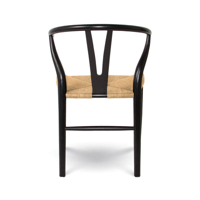 Layla Dining Chair / Black with Natural Seat - Rug & Weave