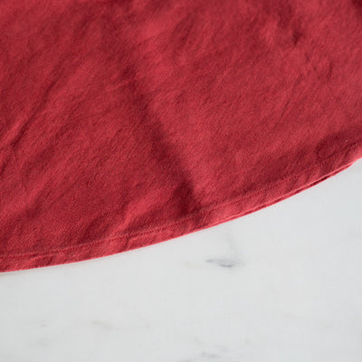 Red Pear Linen Tree Skirt - Rug & Weave