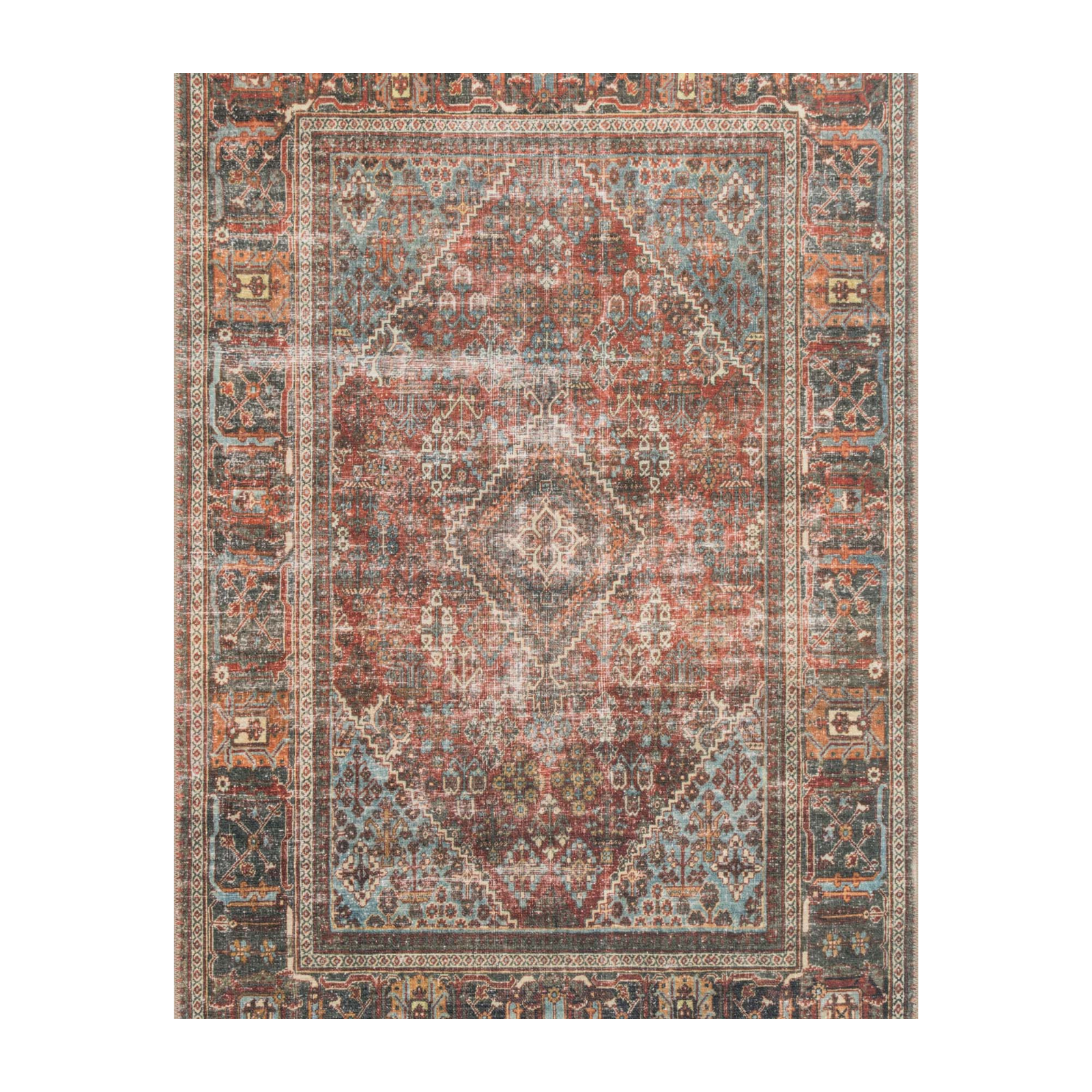 Loloi Loren Brick / Midnight Rug 2-RUGS-patterned Loloi 18" x 18" sample