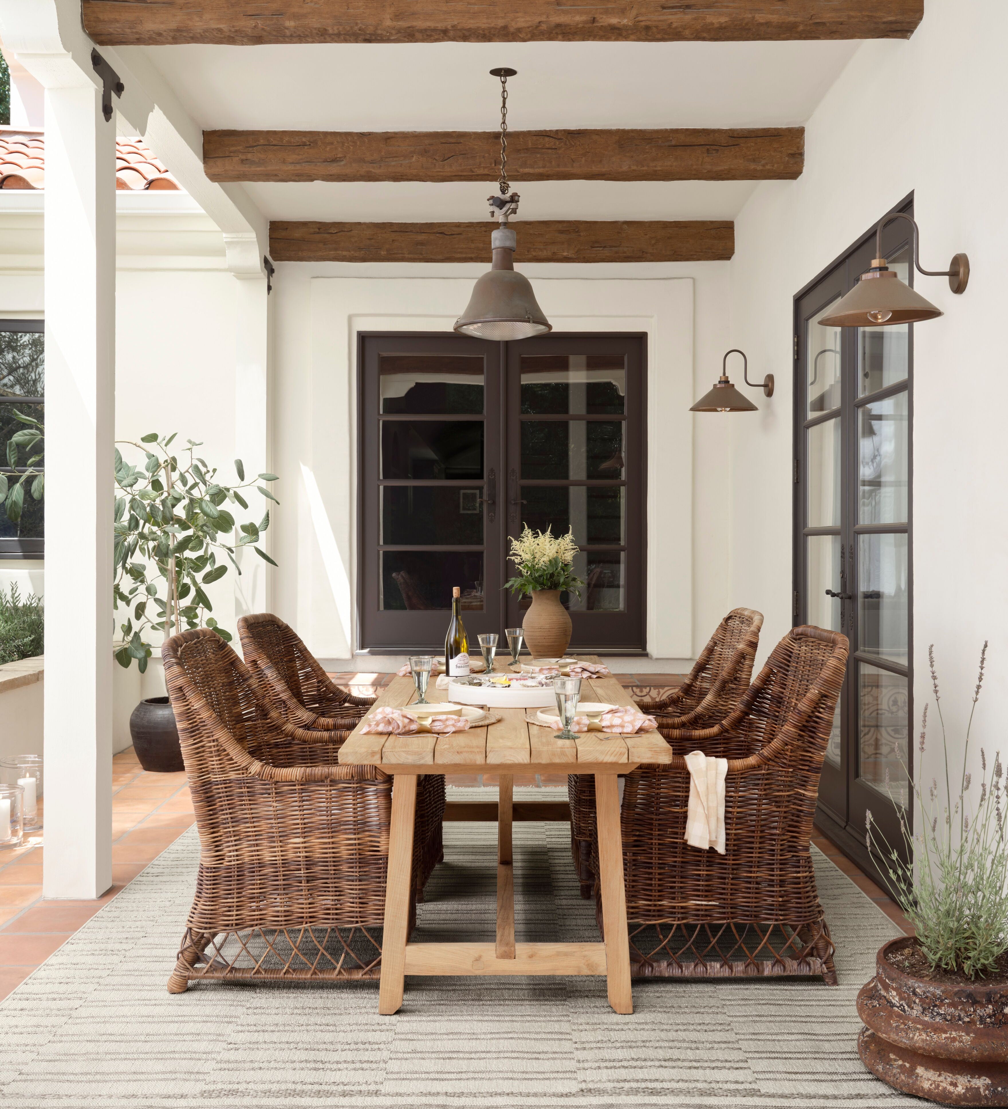 Amber Lewis x Loloi Malibu Ivory / Dove Rug No. 03 5-Rugs - indoor/outdoor Loloi