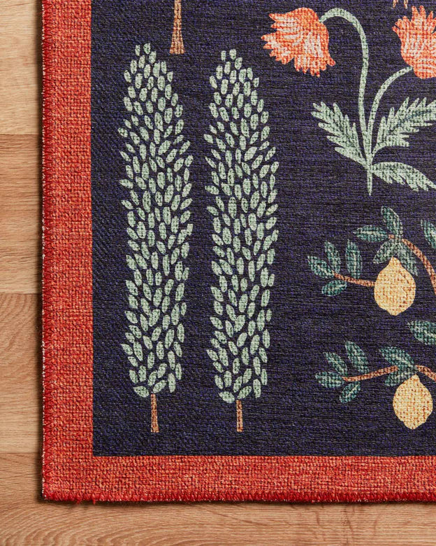 Rifle Paper Co. x Loloi Menagerie Les Fauves Black Rug - Rug & Weave