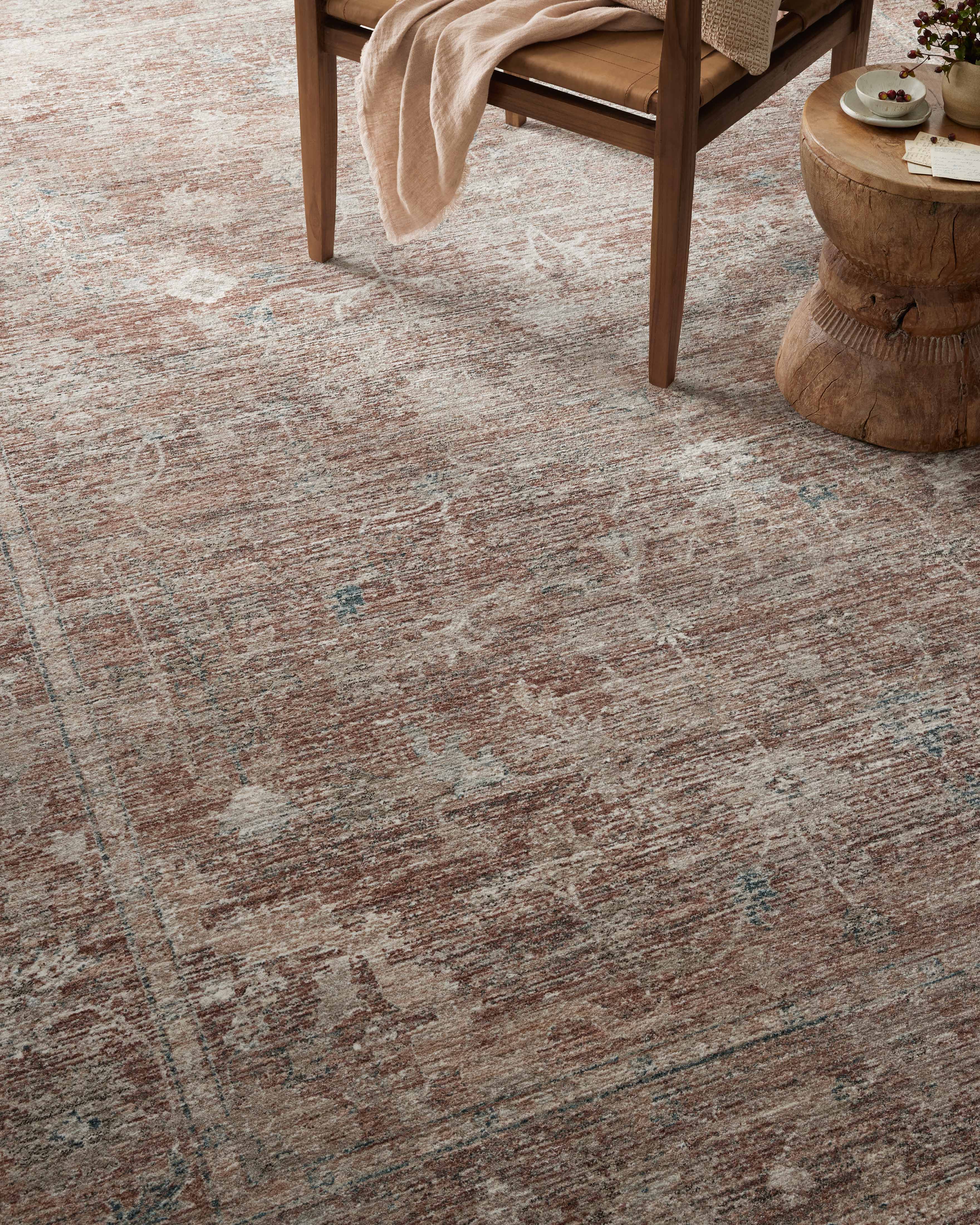 Magnolia Home by Joanna Gaines x Loloi Millie Brick / Fog Rug 0-patterned rugs Loloi