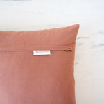 Backing in rosy clay cotton with concealed zipper