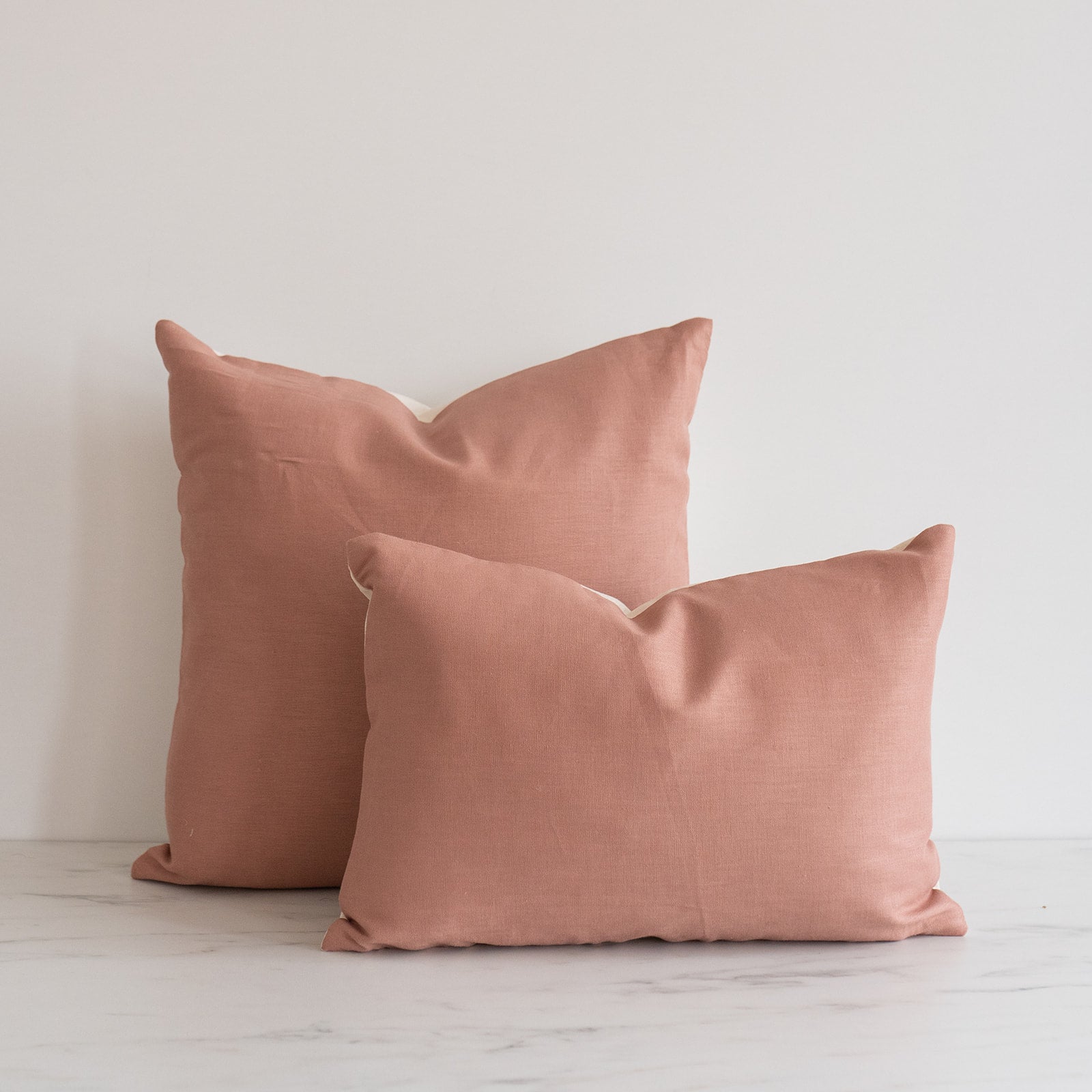 Dusty Rose Linen Pillow Cover - Rug & Weave