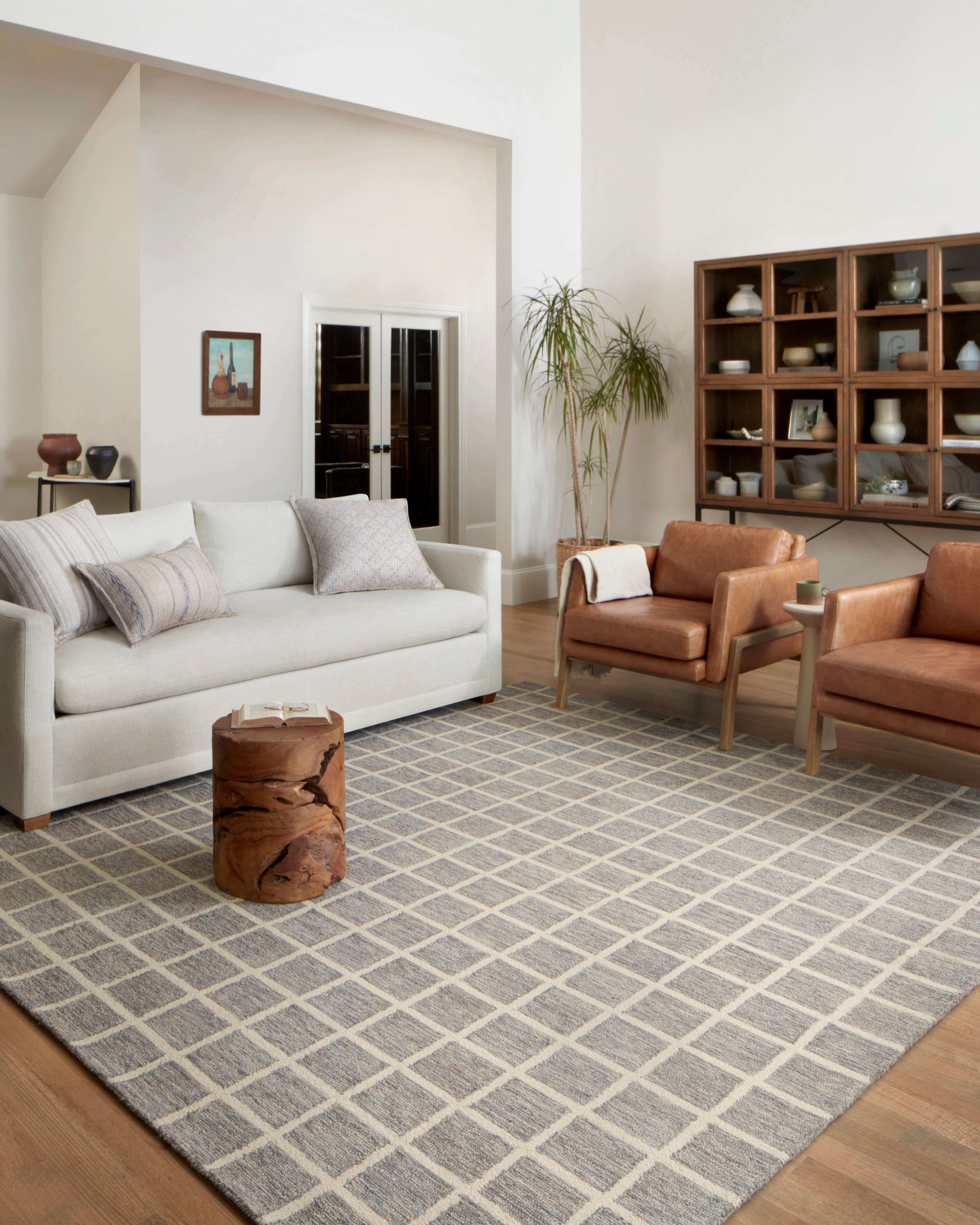 Chris Loves Julia x Loloi Polly Slate / Ivory Rug - Rug & Weave
