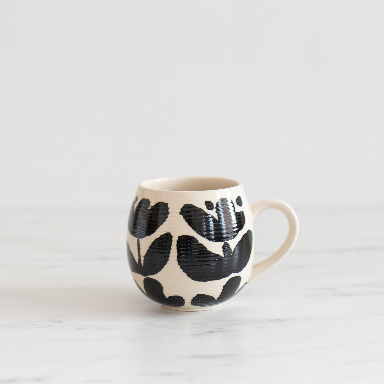 Petal Pattern Stoneware Mug