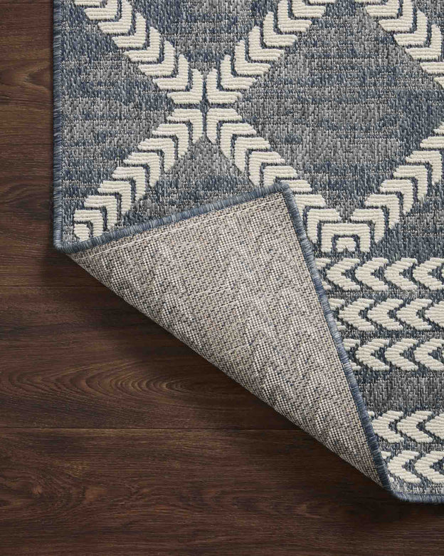 Loloi Rainier Denim / Ivory Indoor/Outdoor Rug - Rug & Weave