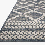 Loloi Rainier Denim / Ivory Indoor/Outdoor Rug - Rug & Weave