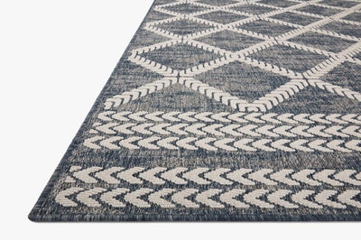 Loloi Rainier Denim / Ivory Indoor/Outdoor Rug - Rug & Weave