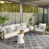 Loloi Rainier Denim / Ivory Indoor/Outdoor Rug - Rug & Weave