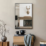 Remi Wall Mirror / Black - Rug & Weave