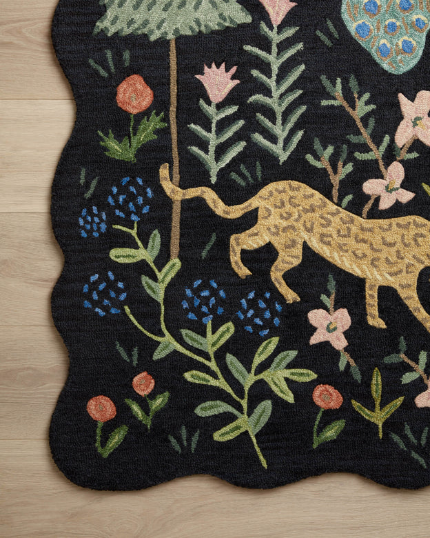 Rifle Paper Co. x Loloi Silhouette Black Rug 0-RUGS - wool Loloi