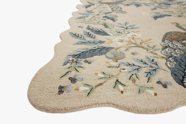 Rifle Paper Co. x Loloi Silhouette Blue Rug 0-RUGS - wool Loloi